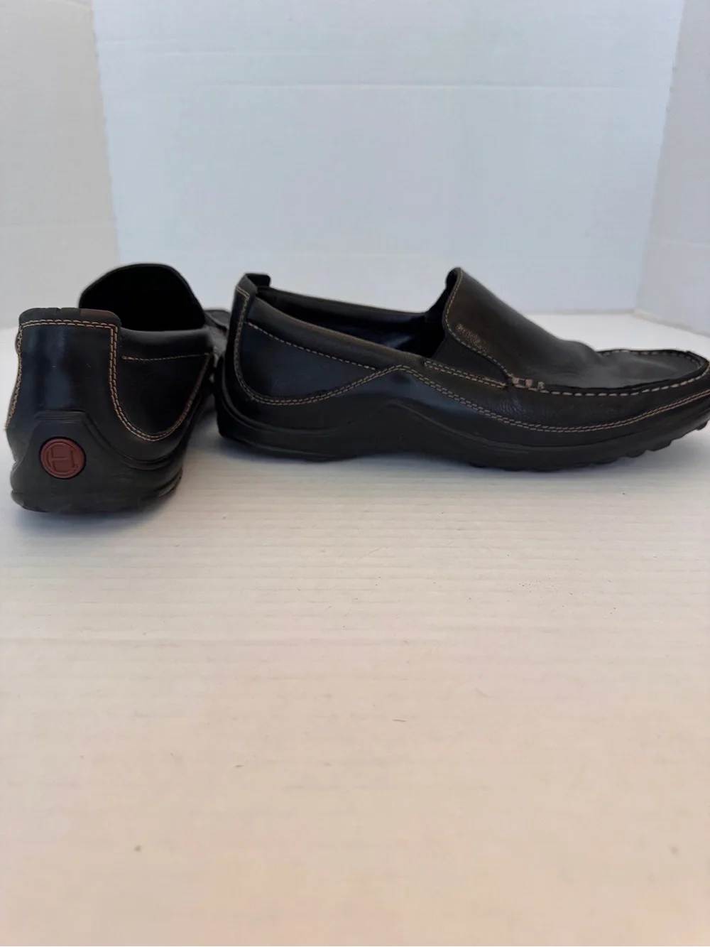 Cole Haan Men's Tucker Venetian Black Slip-On Driving Loafers Tan Size 9M